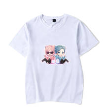Популярная Клубная Футболка Kpop Yarichin B с коротким рукавом, модная повседневная футболка унисекс, Женская хлопковая летняя уличная одежда в стиле Харадзюку с принтом 2024 - купить недорого