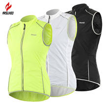 ARSUXEO 3 Colors Women's Reflective Cycling Vest Light Running Vest Bike Sports Windstoper Breathable Sleeveless Vest Reflection 2024 - buy cheap