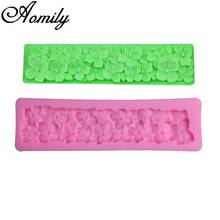 Aomily Clover Flower Skirt Cake Mold Wedding Cake Silicone Fondant Mold Mousse Brim Decor Sugarcraft Icing Mat Pad Pastry Baking 2024 - buy cheap