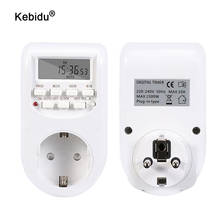 Kebidu ajustável digital temporizador interruptor de poupança energia inteligente soquete de energia ajuste programável de relógio/ligar/desligar tempo 2024 - compre barato