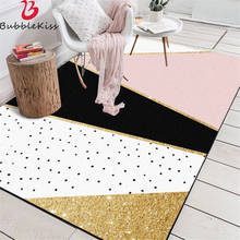 Bubble Kiss-alfombra antideslizante para sala de estar, moderna, de estilo nórdico, color rosa, con puntos negros, de calidad perfecta 2024 - compra barato