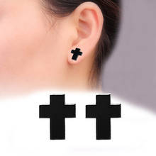 Magic Strong Magnet Magnetic Black Cross Earrings Ear Fake Earrings Boyfriend Girls Jewelry Stud Punk No Hole Painless Earring 2024 - buy cheap