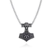 Men Punk Jewelry Stainless Steel Vintage Norse Viking Thor's Hammer Mjolnir Pendant Necklace for Male Rock Accessories SP0863 2024 - buy cheap