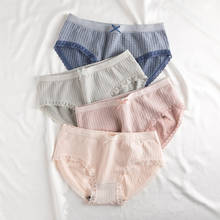 Antibacterial Panties Women's Cotton Underwear Lace Briefs Mid Waist Sexy Ladies Underwear Comfort Intimates 2024 - buy cheap