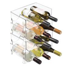 1-4 года шт прозрачный винный стеллаж для хранения Универсальный держатель для бутылки вина холодильник органайзер для хранения столешницы украшения 2024 - купить недорого