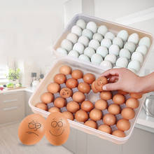 Caixa organizadora de plástico para ovos, camada única de 34 grades, recipiente de plástico para armazenamento de ovos, cozinha em casa 2024 - compre barato