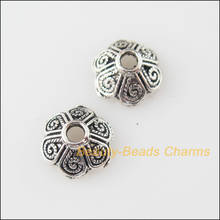 Moda 70pcs cor tibetana prata minúscula flor final contas tampas conectores 8.5mm 2024 - compre barato