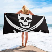 Skull Pirate Symbol Bath Towel Microfiber Beach Towel Bathroom Supplies Bath Towels for Adults 2024 - buy cheap