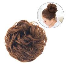 Women Elastic Hair Bun Ponytail Extension Messy Wavy Chignon Hairpiece Hair Styling Decor Accessory Headdress headwear Gift 2024 - buy cheap