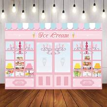 Mehofond Photography Background Ice Cream Candy Shop Theme Party Sweet Birthday Children Photophone Backdrop Decor Photo Studio 2024 - buy cheap