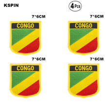 Congo Shiled Shape flag patches national flag patches for Cothing DIY Decoration 2024 - buy cheap