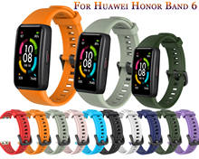 Correa de silicona deportiva para Huawei Honor band 6, pulsera de reloj inteligente de repuesto, Correa suave Original para Huawei Band 6 2024 - compra barato