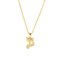 316L Stainless Steel Inlaid Crystal Small Fox Titanium Steel Necklace Female Gold Simple Fashion Animal Pendant Necklace No Fade 2024 - buy cheap