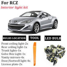 Kit de bombillas LED Canbus T10 para coche Peugeot RCZ 2011, accesorios de luz para matrícula, techo, mapa, 15 Uds. 2024 - compra barato