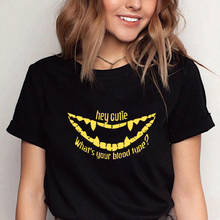 Camiseta con estampado de My Hero Academia para mujer, blusa con estampado de Anime de Hey Cutie & I Am Here, Tops divertidos de dibujos animados, camiseta informal Harajuku de moda de verano 2024 - compra barato