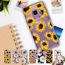 Funda de TPU suave y fina para Samsung Galaxy, protector transparente de girasol, flores, margaritas, para Samsung Galaxy A31 Note 8 9 10 A7 A8 S8 S9 S10 S20 Plus 2024 - compra barato