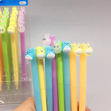 6 Pcs/set Cartoon Candy Color cat Rabbit Gel Pens 0.5mm Black Ink Neutral Pens Stationery School Office Supply Gift 2024 - buy cheap
