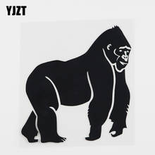 YJZT-pegatina de vinilo para coche, 12,1 cm x 12,3 cm, mono, gorila, animales salvajes, negro/plata, 8A-0171 2024 - compra barato