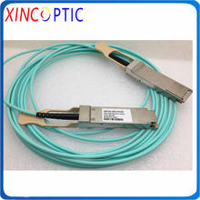 Cabo aoc om3 100g qsfp28, cabo de fibra ótica ativo 100gbps qsfp28 15m 20m om3 2024 - compre barato