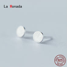 La Monada Stud Earrings For Women Silver 925 Brushed Round Fine Women Earrings In Jewelry Stud Earrings 925 Sterling Silver 2024 - buy cheap