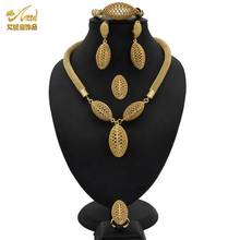 ANIID Necklace Jewelry Sets For Womens 2021 African Dubai Gold Color Nigerian Wedding Arabic Jewelry Hawaiian Pendant Fashion 2024 - buy cheap
