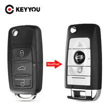 KEYYOU NO BLADE For VW Passat Polo Golf Touran Bora Ibiza Leon Octavia Fabia Modified Car Flip Key Shell Case Fob 2024 - buy cheap