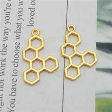 Julie Wang 10PCS Hollow Honeycomb Charms Gold Color Hive Pendants Alloy Necklace Bracelet Jewelry Making Accessory 2024 - buy cheap