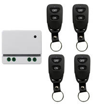 Wireless Remote Control Light Switch 10A Relay Output Radio AC 85V 220V 250V 1 CH Receiver Module + 2 CH Belt buckle Transmitter 2024 - buy cheap