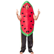 Забавный взрослый арбуз Косплей костюмы на Хэллоуин для мужчин и женщин необычный костюм фрукта карнавальные вечерние маскарадные наряды 2024 - купить недорого
