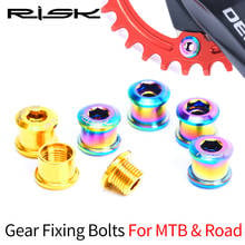 RISK Bike Bicycle 6.5mm Gear Fixing Bolts For MTB Mountain & BMX Single Chainring XT Chainwheel Fixed Screws Nuts 2024 - buy cheap