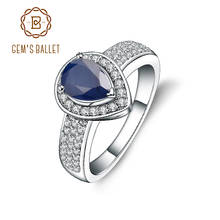 Gema de Ballet para mujer, 1,29ct, piedra preciosa ovalada de zafiro azul Natural, boda, bodas, Plata de Ley 925, joyería fina 2024 - compra barato