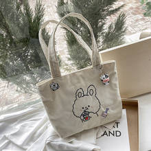 Women's Handbags Japanese Canvas Bag Cute Rabbit Canvas Crossbody Bags Fashion Simple Travel Shopper Tote Bags For Women 2024 - buy cheap