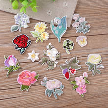 50pcs/lot Small Flower Embroidery Patches Floral Jacket Jean Backpack Clothing Decoration Accessory Iron Heat Transfer Applique 2024 - buy cheap