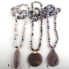 Модные ювелирные изделия, камни, узелковый камень, подвеска, ожерелья для женщин, этническое ожерелье 2024 - купить недорого