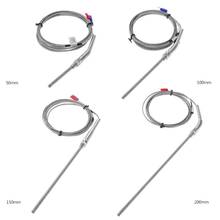2m K Type Thermocouple Probe 50mm/100mm/150mm/200mm Stainless Steel Thermocouple 0-400 Temperature Sensor 19QB 2023 - buy cheap