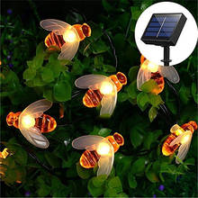 Bee String Lights 20/50 Led Outdoor Solar Power LEDs Strings Waterproof Garden Patio Fence Gazebo Summer Night Light Decorations 2024 - buy cheap