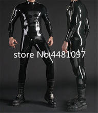 Body Sexy de látex para hombre, Catsuit negro con hombro y cremallera, ropa interior de goma, fetiche de una pieza, XS-XXXL personalizado 2024 - compra barato