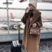 Autumn Winter Faux Fur Coat Women 2020 Thick Warm Lamb Long Oversize Jacket Female Luxury Casual Loose Cotton Lining Outwear 2024 - buy cheap