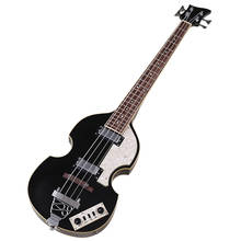 Professional Violin Bass guitar 41inch high gloss black color flame maple top violin guitar 4 string 2024 - buy cheap