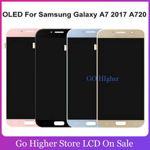 OLED для Samsung Galaxy A7 2017 A720 A720F SM-A720F SM-A720, ЖК-дисплей, сенсорный экран, дигитайзер, для сборки, для экрана мобильного телефона 2024 - купить недорого