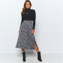 2021 Sexy Kawaii Leopard Wrap Skirt Print Chiffon Split Skirt Casual Korean Fashion Long Skirts For Women Summer Gothic Clothes 2024 - buy cheap