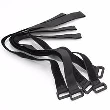 10pc/lot 2X 80CM Black Hook and Loop Reusable Fastening Wrap Strap cable ties Organizer with Plastic Buckle End 2024 - buy cheap