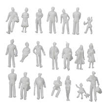 100Pcs Model Train People Figures Scale HO TT (1 to 100), Assorted Style, Great Collectibles--Light Grey 2024 - buy cheap