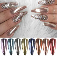 Metallic Mirror Nail Glitter Powder Rose Gold Silver Nail Art Pigment Powder Dust Mirror Effect Nail Art Decorations DIY 2024 - купить недорого