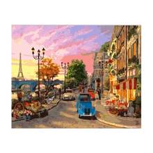 RUOPOTY Quiet town Wall Canvas diy painting by number Oil Acrylic Paint By Numbers With Frame For Adults 2024 - buy cheap