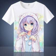 Camiseta Desu ka Gochuumon wa Usagi Desuka, cosplay de Kafuu, camiseta china de Anime, es la Orden, camisetas de manga corta 2024 - compra barato