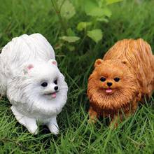 Lovely Pomeranian Dog Animal Action Figure Model Home Decor Education Kids Toy plastic Simulation student gifts kids toys 2024 - buy cheap