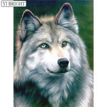 5D Diamond Painting Wolf Full Square Drill Animal Diamond Embroidery Sale Cross Stitch Home Decoration 2024 - buy cheap