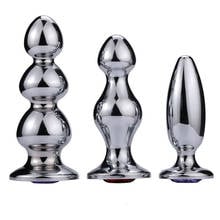 Large Anal Plug Anal Dilator Metal Butt Plug Heavy Anal Beads Sex Toys For Woman Men Anus Stimulator Expander Big Buttplug 2024 - buy cheap