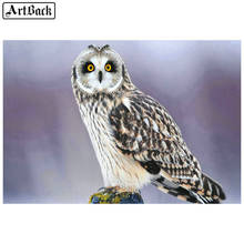 Animal 5d diamond painting owl picture full square / round drill mosaic canvas art 20x30cm diamond embroidery decoration 2024 - buy cheap